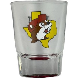 Buc-ee's Themed Shot Glass (The Best Lil' Outhouse in Texas) 3" Heavy Glass