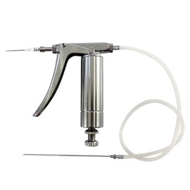 VOANZO Adjustable Continuous Syringe, 2mL Injector Livestock Semi Automatic Syringe Metal, For Vegetable and Fruit Hyphae Inoculation and Pollination