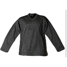 5-level Protective Gear with V Neck and Long Sleeves, Safety Protection Cut-proof and Shatter-resistant Clothes (Extra Large, Black)