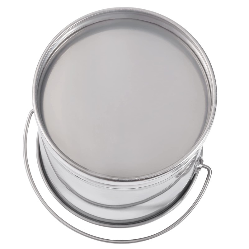 WUSILILU 14L Stainless Steel Bucket with Lid, Handle, Open Lip
