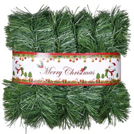 DearHouse 40 Foot Christmas Garland, Artificial Pine Garland Holiday Decor for Outdoor or Indoor Home Garden Artificial Green Greenery, or Fireplaces Holiday Party Decoration