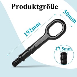 Raheem Raheem 1T0805615 Abschlepphaken Abschlepp?se 192mm Anh?ngerkupplung Ersatz fr Octavia 2 Superb 3T A3 8P Q7 4L TT 8J Alhambra Altea XL Leon 1P Toledo CC 2009-2018 EOS 2007-2017 R32 Rabbit 2006-2014