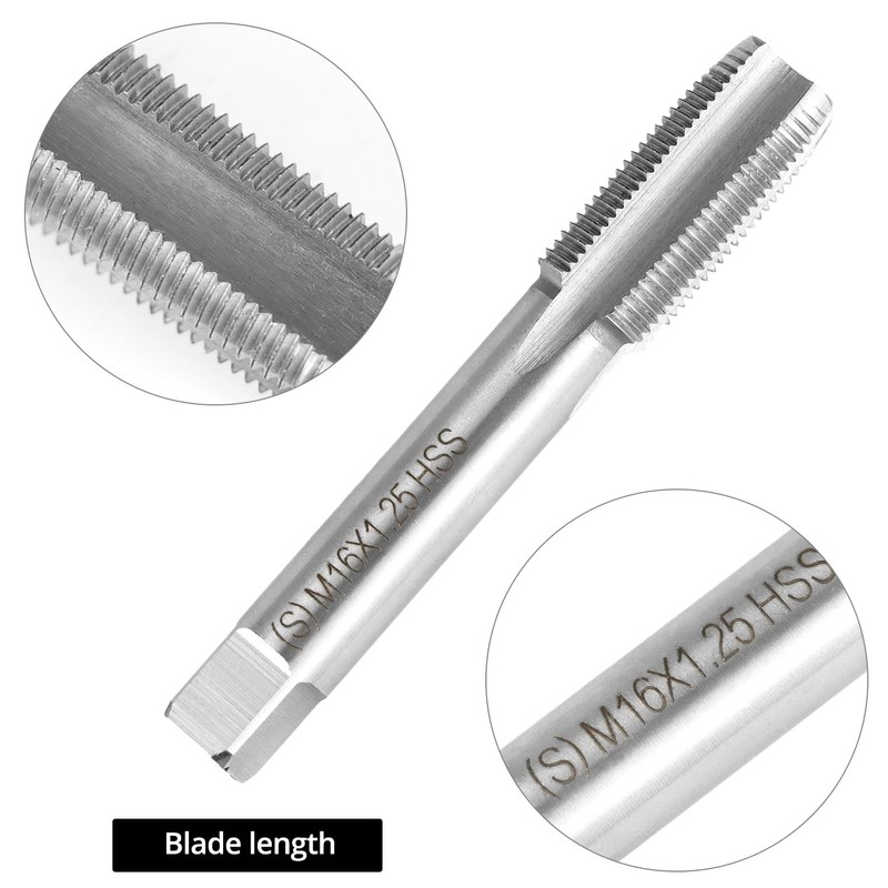 QWORK Spark Plug Thread Repair Tool Kit, Stainless Steel, Includes