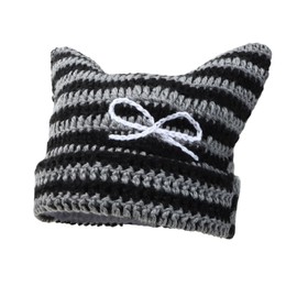 CORIRESHA Fairycore Grunge Clothing Y2k Accessories Cat Ear Beanie Fingerless Gloves Stacked Bracelets Emo Stuff