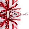 Hooshing 2 Pack Cheerleading Pom Poms Holographic Red and White