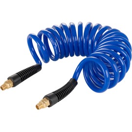 Poppstar Compressed Air Spiral Hose 5 m with Diameter 8 mm x 12 mm, Kink Protection, Improved Swivel Couplings G 1/4 Inch Male Thread (2023)