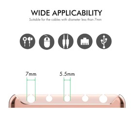 AHASTYLE Kabelhalter Kabel Organizer mit 5 Steckplätzen Kabelmanagement Schreibtisch Kabelclip Organisation für Büro Zuhause und Auto USB-Kabel/Netzkabel/Draht (Rosa)