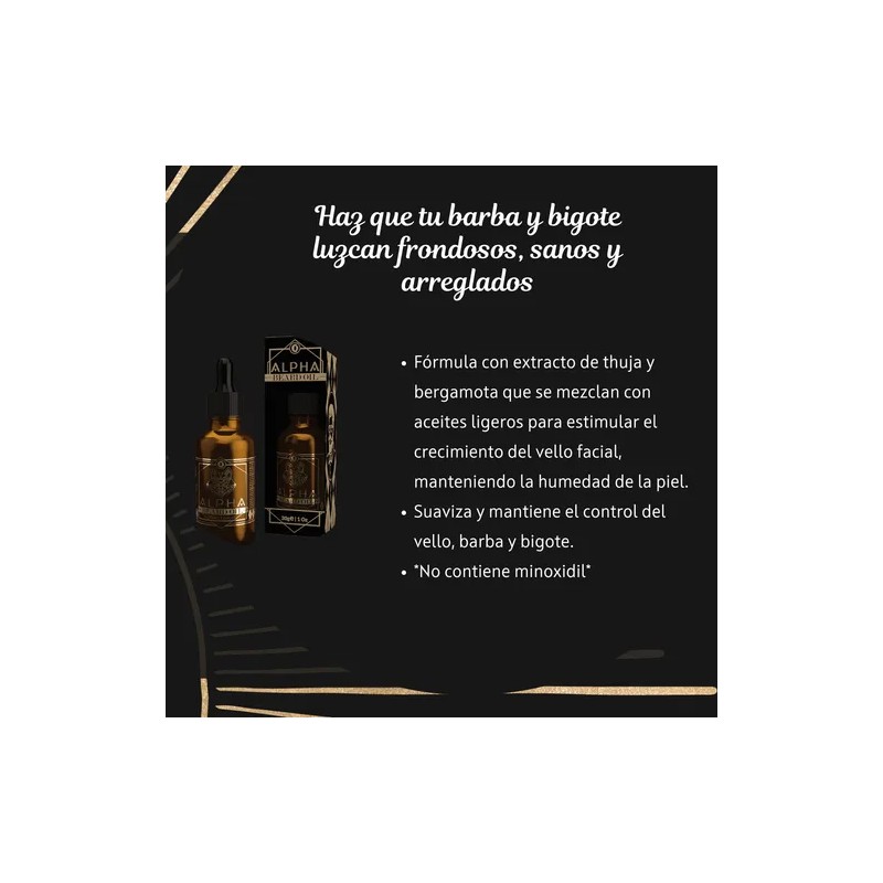 Kit Ouro Aceite Oil Bergamota Y Pomada Barba Bigote Alpha