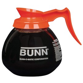 BUNN Coffee Pot Decanter/Carafe, 2 Black Regular and 1 Orange Decaf, 12 Cup Capacity, Set of 3, Original Version