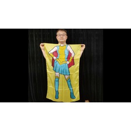 Character Silk (Super Girl) 35 X 43 by JL Magic, Magic Trick, No Skill Required, Stage