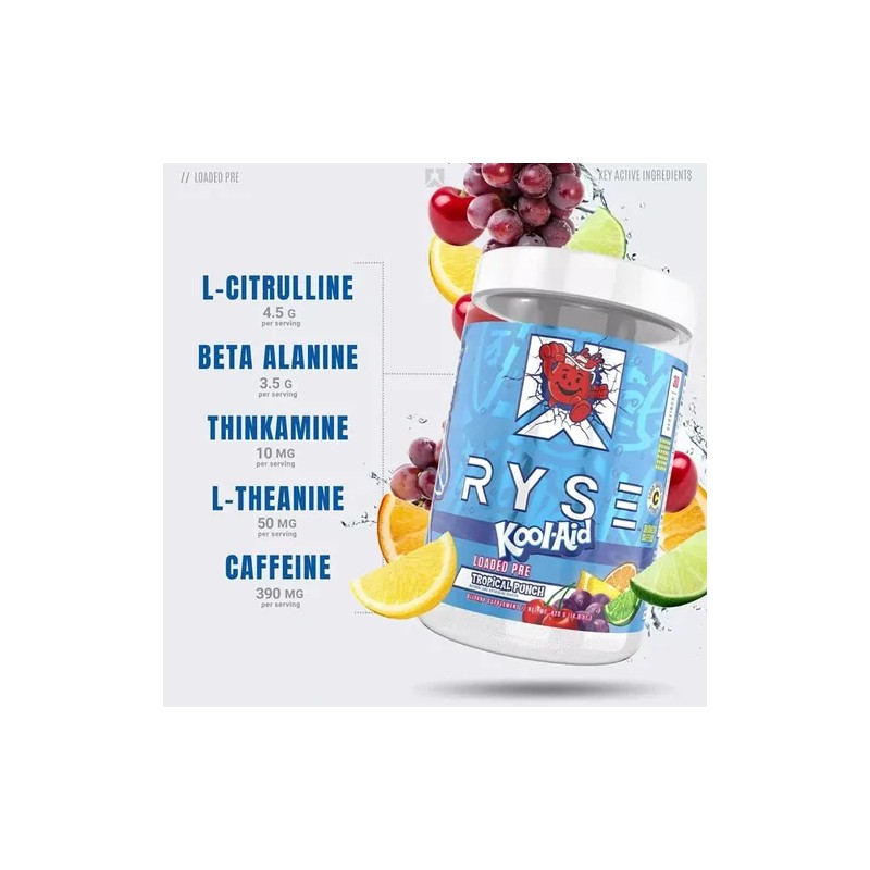 Ryse Pre Loaded Kool-aid 30 Serv Pre Entrenamiento Ponche De