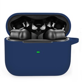 WUWOCJ Soft Silicone Case Compatible with Razer Hammerhead Ture Wireless Pro,Protective Sleeve Shockproof Resistant Case with Carabiner (Navy)