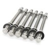 (4 Sets) 3/8-16x4 Stainless Steel Hex Head Screws Bolts, Nuts,