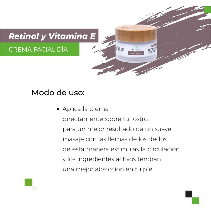 Crema facial NOCHE retinol y vitamina E Beohemp 50g