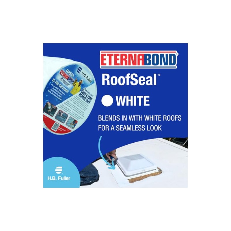 EternaBond RoofSeal White Repair Tape - Durable, Waterproof Sealant