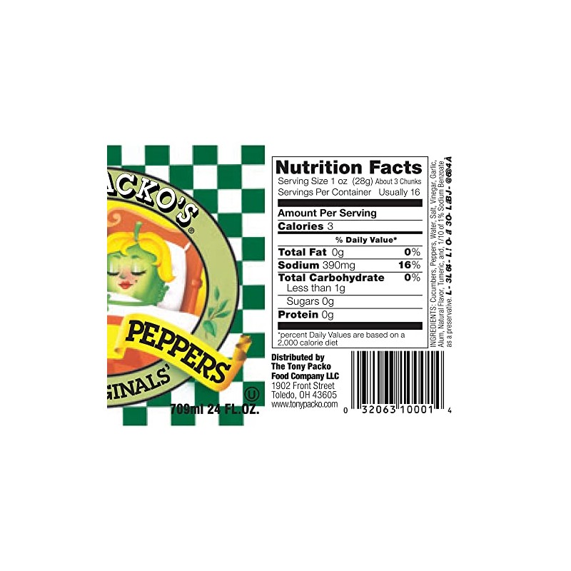 Tony Packo's The Original Pickles and Peppers, 24 Ounce -