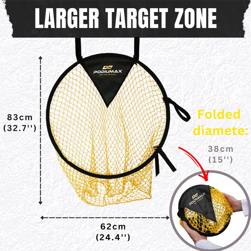 PodiuMax 24'' Top Bins Soccer Target Goal, Easy to Attach