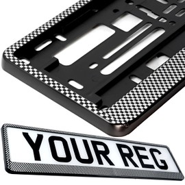 TAPORT® CAR REGISTRATION HOLDER FOR ANY CAR , VAN , TRUCK , TRAILER (CARBON DESIGN)