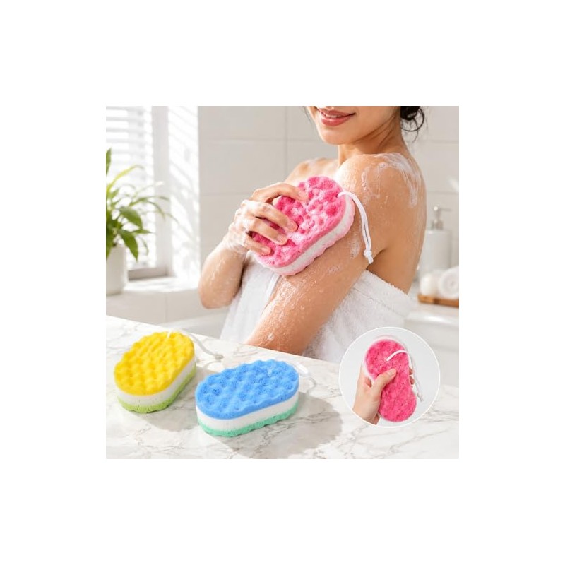 Esponja Baño Lufa Suave Ducha Lavado Corporal Piezas