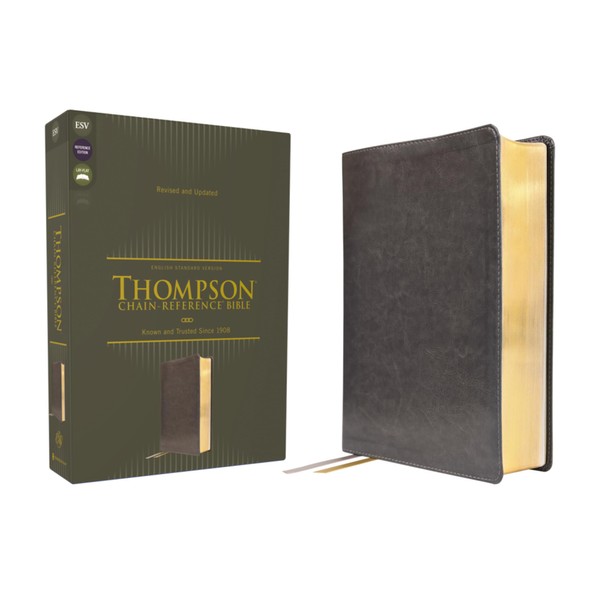 ESV, Thompson Chain-Reference Bible, Leathersoft, Gray, Red Letter
