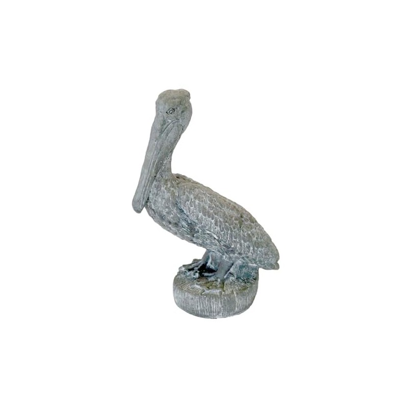 Solid Rock Stoneworks 18" Pelican Concrete Statue - Flint Color