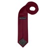 Jacob Alexander Men's Extra Long Solid Color Tie - Burgundy
