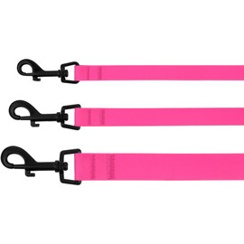 CollarDirect Waterproof Dog Leash Small Medium Large Durable Pet Leashes for Walking Training Running Pink Black Blue Orange Green (M, Pink)