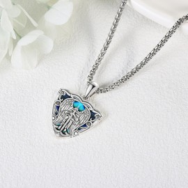 ONEFINITY Saint Michael Necklace for Men Women 925 Sterling St Michael Pendant Necklace Warrior Protect Us Amulet Jewelry Gift for Men Father