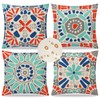 KHOYIME Outdoor Waterproof Throw Pillow Covers 18x18 Set of 4