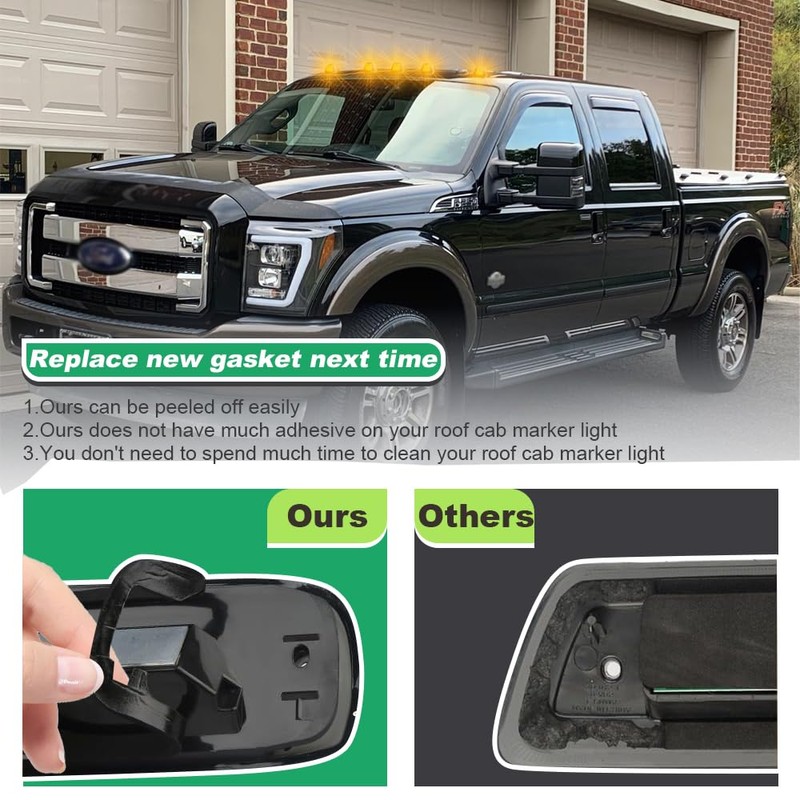 Roof Cab Marker Light Gasket Clearance Running Lamp Seal Front
