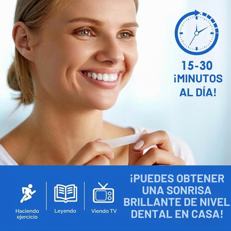 Mydear Tiras Blanqueadoras Dientes,14 Piezas Whitening Strips Profesional Blanqueador Dental,