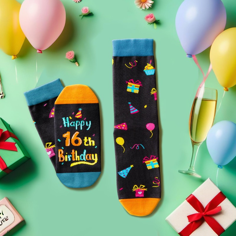 HAPPYPOP 16th Birthday Gifts Ideas Socks - Gifts for 16