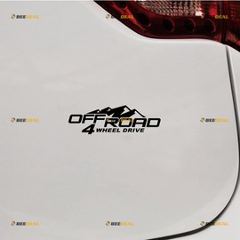 2X Black 6 Inches 4X4 Off Road 4WD Mountain Decal Sticker Car Vinyl fit for Jeep Toyota Ford etc Style b