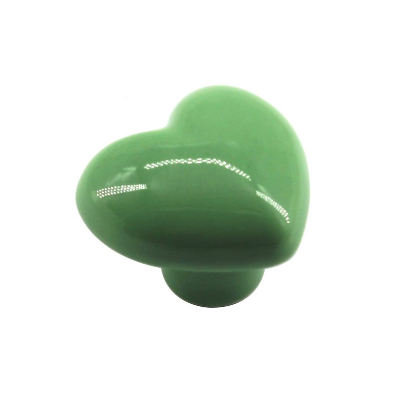 Zerniple Green Door Knobs Ceramic Drawer Pull Handle Kids Room