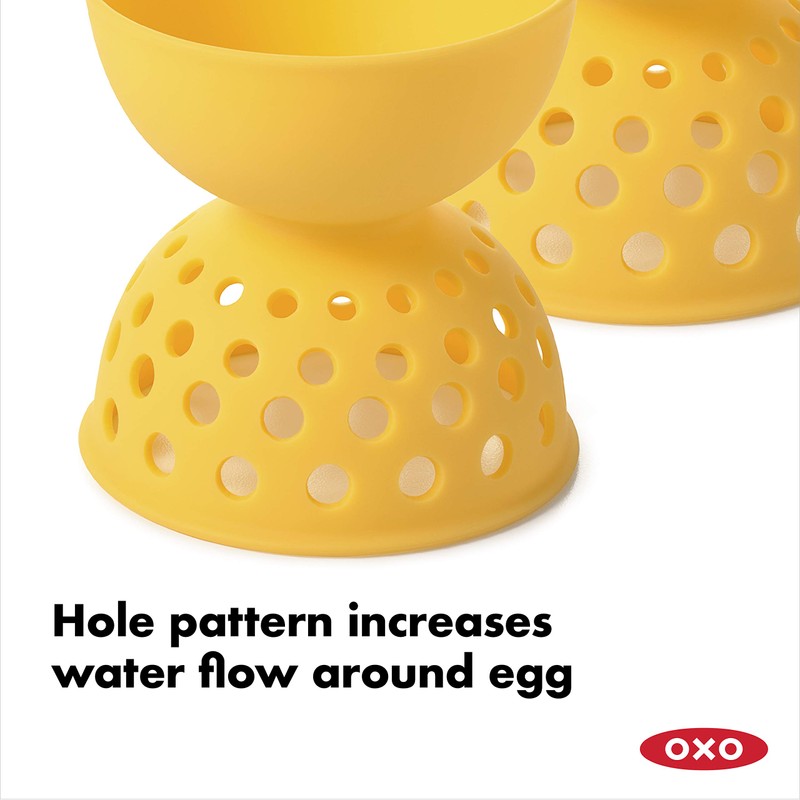 OXO Good Grips 2 Piece Silicone Egg Poaching Set, One