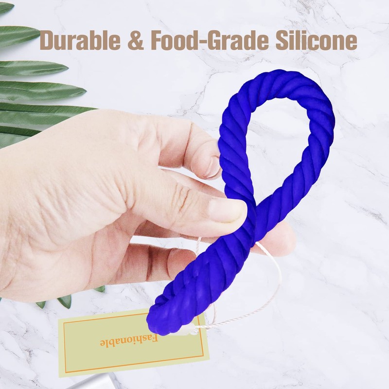 Idakekiy Llavero de silicona para mujeres y niñas, Azul /