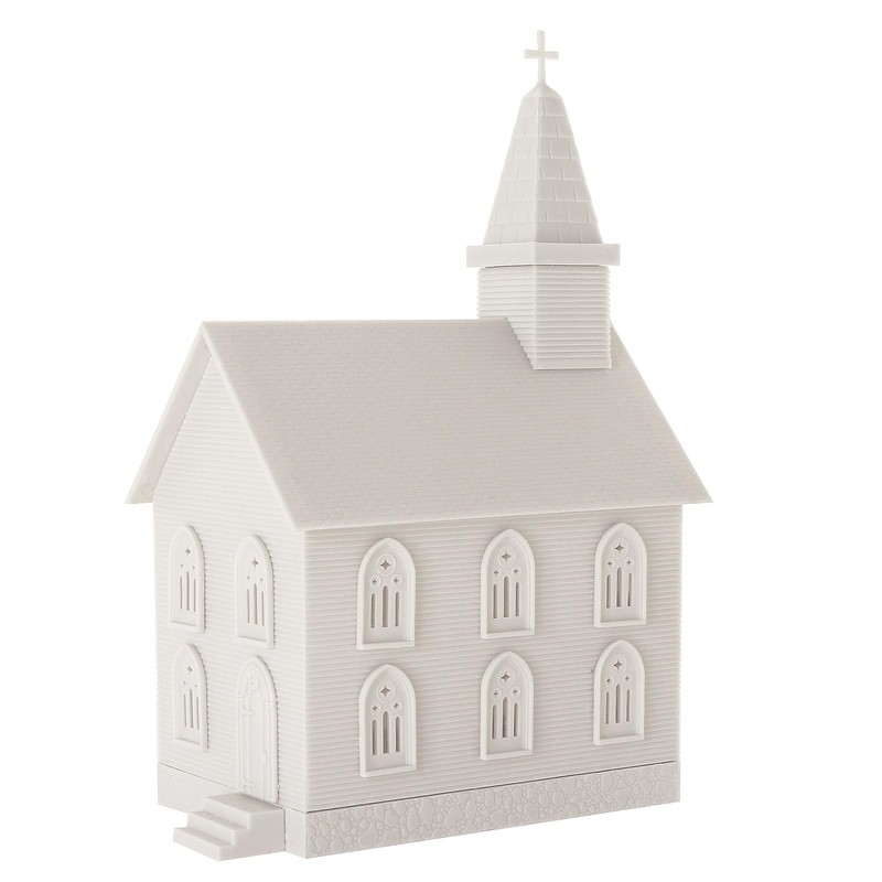 HO Scale Model Blank Church Kit Unassembled House for Model