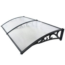 Super Deal 40"x 80" Window Door Entry Awning Polycarbonate Cover Front Door Outdoor Patio Canopy Sun shetter, 3 Colors (White)