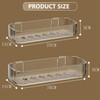 Halyuhn Acrylic Bathroom Shelves 2Pack, 14" Clear Adhesive Shower Shelves