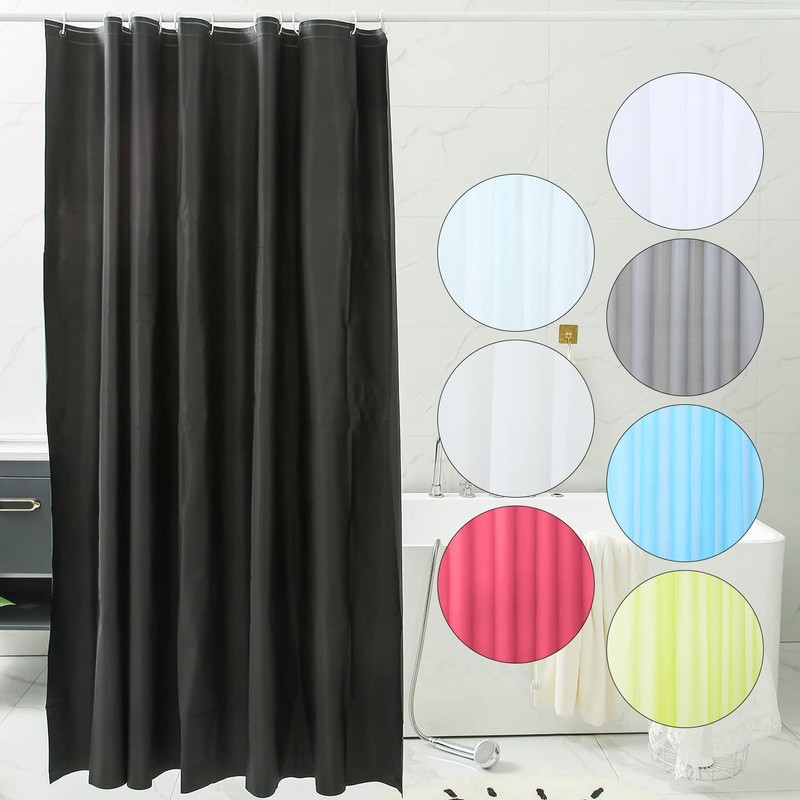 WedDecor Shower Curtains Mould Proof Resistant, Waterproof PEVA Shower Curtain