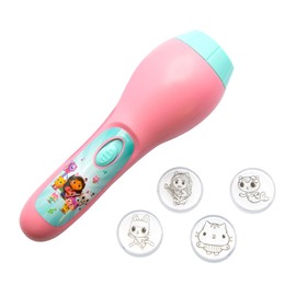 Joytoy Gabby's Dollhouse Projection Torch with 4 Different Projection Motifs on Blister Card 13 x 5.5 x 25 cm