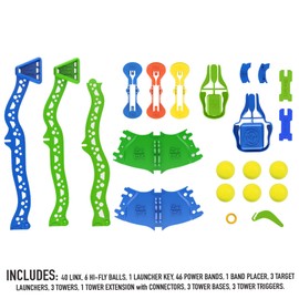 John Adams | ZipLinx - Triple Tower Blast Set: high-flying chain-reaction fun! | Jumping Domino Action | Domino and Tile Games | Ages 6+