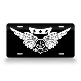 SignsAndTagsOnline Combat Aircrew Wings License Plate Veteran Wings Auto Tag