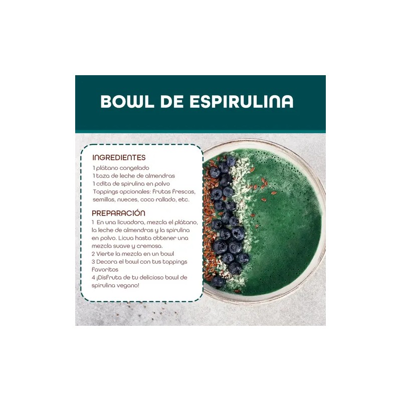 Spirulina Orgánica En Polvo 500g Natural Premium Espirulina