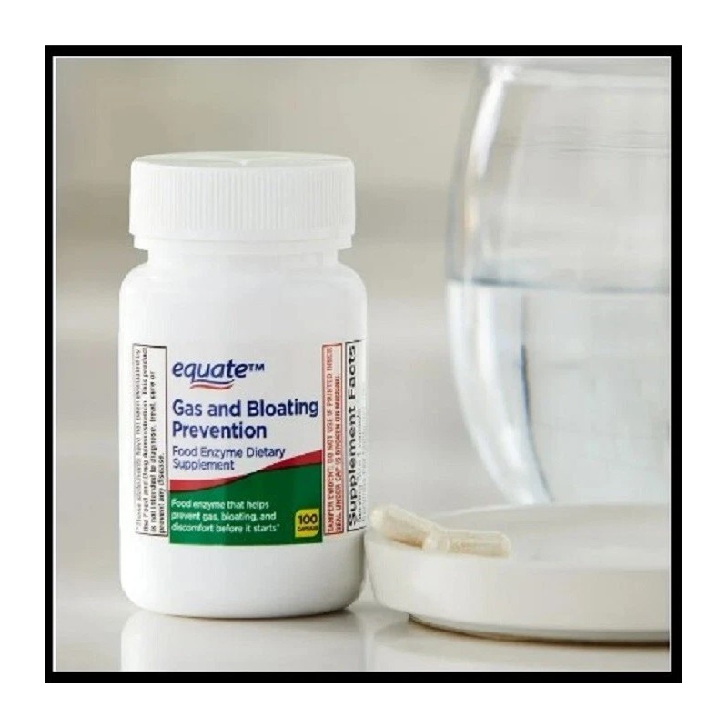 Equate Gas Relief and Prevention Food Enzyme Dietary Supplement, 100