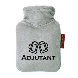 Huuraa Taschenwärmer Adjutant Schützenfest Geschenk 0,2 Liter Grey Mini Veloursbezug Adjutant Geschenkidee