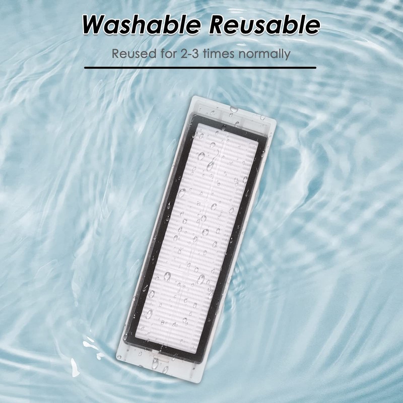 (12 Pack) HEPA Filter Compatible With Roborock S6 Pure S6