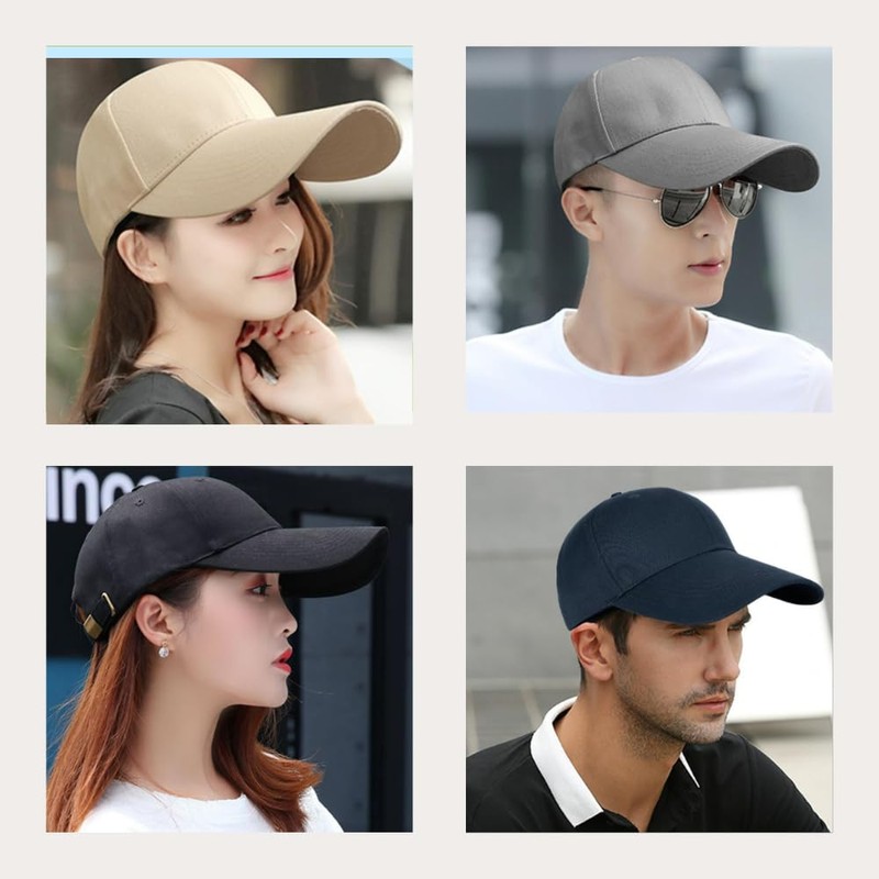 APAGAI Men's Large Size Cap, Long Brim, 4.3 inches (11