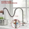 Lavatrum Kitchen Faucets with Pull Down Sprayer 17 Inch Single