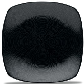 Noritake BoB Swirl Dinner Plate - Square, 11", Set of 4 in Black